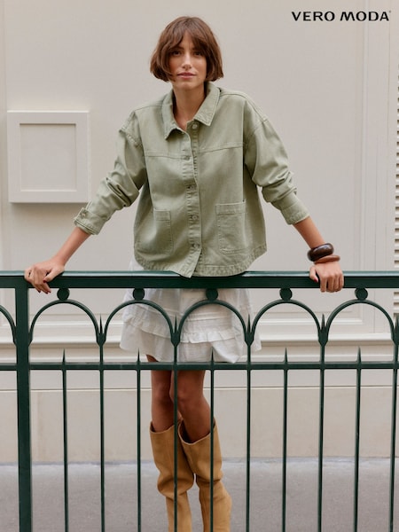 VERO MODA Green Denim Shacket (F88521) | €66
