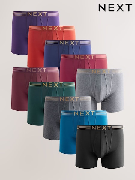Rich Navy/Purple/Orange - 10 Paket - A-Front Boxers (F88664) | € 51