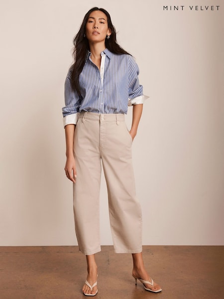 Mint Velvet Barrel Leg Chino Trousers (F88709) | €124