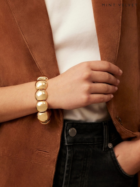Mint Velvet Gold Tone Statement Bracelet (F88710) | €52