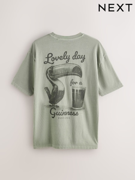 Green Relaxed Fit Guinness Licence T-Shirt (F88885) | €32