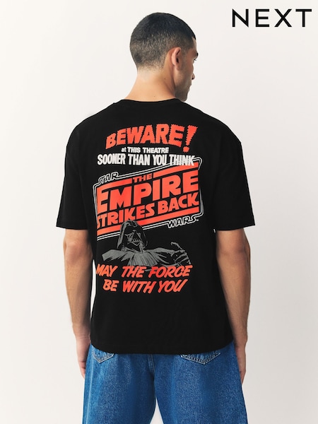 Black Star Wars Licence T-Shirt (F88905) | €35