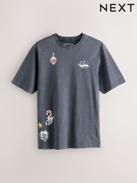 Gris antracita - Corte estándar - Christmas T-Shirt (F88923) | 24 €