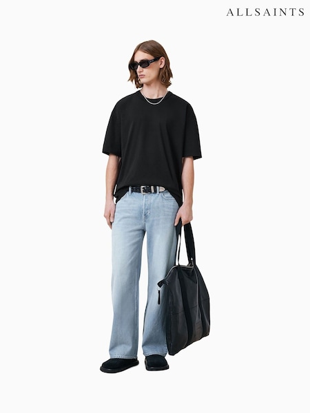 AllSaints Black 100% Cotton Sonny Crew T-Shirt (F88932) | 292 QAR