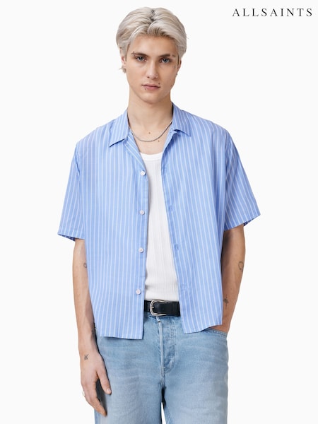 AllSaints Blue Arran Shirt (F88942) | €170