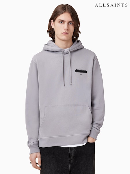 AllSaints Grey 100% Organic Cotton Redact Oth Hoodie (F88951) | 8,952 UAH