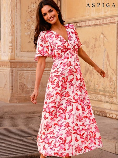 Aspiga Anais Hammered Satin Dress (F88980) | ‏1,106‏₪
