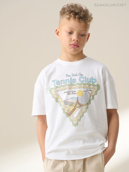 Angel & Rocket White Jordan Graphic Print 100% Cotton T-Shirt (F89001) | R$ 100 - R$ 140