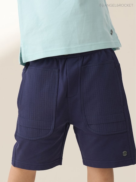 Angel & Rocket Blue 100% Cotton Brody Bermuda Shorts (F89018) | R$ 160 - R$ 195