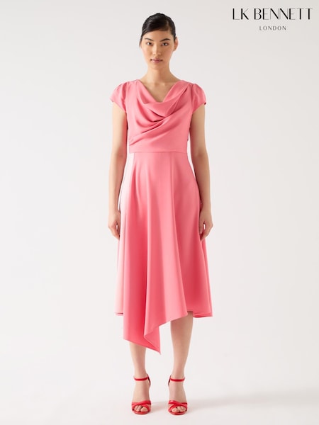 LK Bennett Pink Moon Desert Viscose Blend Contrasting Crepe Dress (F89056) | 17,964 UAH