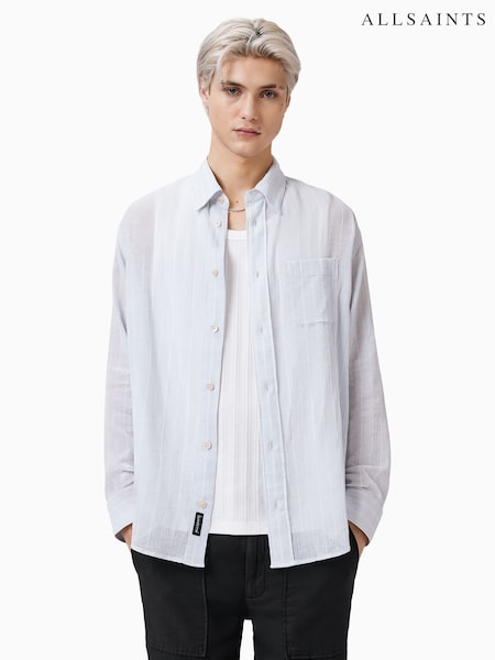 AllSaints White Holme Long Sleeve Shirt (F89069) | €171