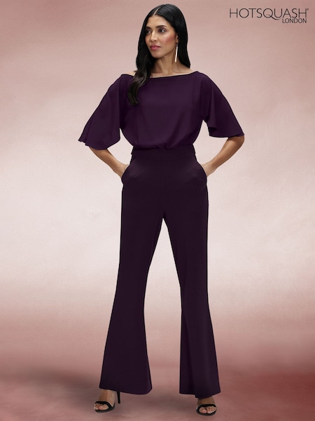 Hot Squash Purple Drop Shoulder Jumpsuit (F89450) | €183