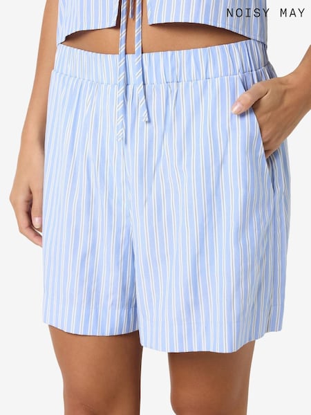 NOISY MAY Blue Stripe Shorts (F89536) | kr371