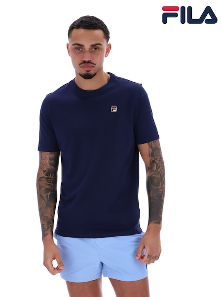 Fila Blue Sunny 2 Essential 100% Cotton T-Shirt With Narrow Collar Rib (F89581) | €33