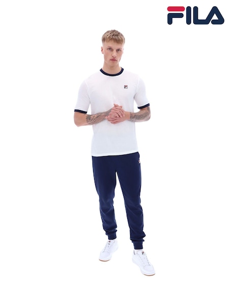 Fila White Marconi Essential Ringer 100% Cotton T-Shirt (F89583) | €33