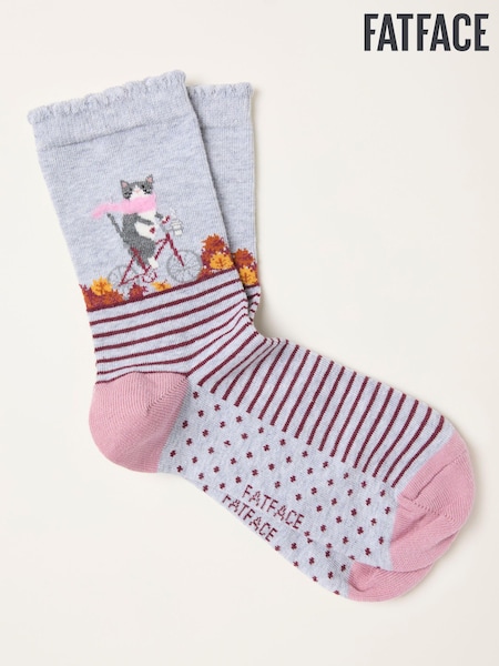 FatFace Cat Riding Bike Socks (F89609) | 11 €