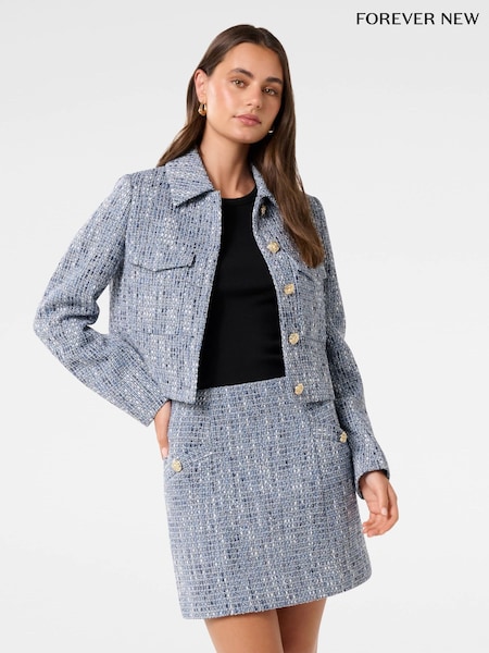 Forever New Blue Marley Boucle Jacket (F89637) | €128
