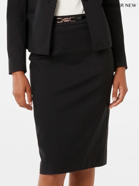 Forever New Black Whitney Pencil Midi Skirt (F89644) | €77