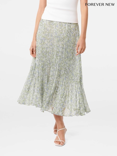 Forever New Green Della Pleated Skirt (F89655) | €80