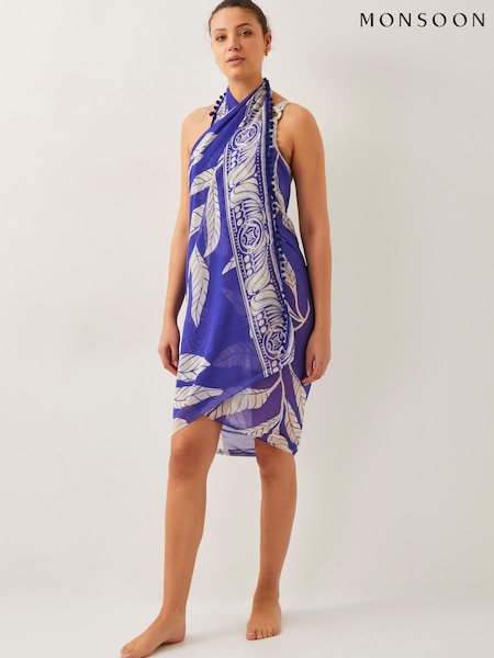 Monsoon Eden Leaf Print Sarong (F89658) | €46