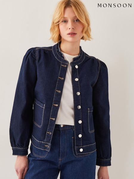 Monsoon Louisa Frill Denim 100% Cotton Jacket (F89669) | €78