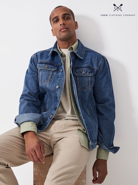 Crew Clothing Company Blue Teignmouth 100% Cotton Jacket (F89715) | €126