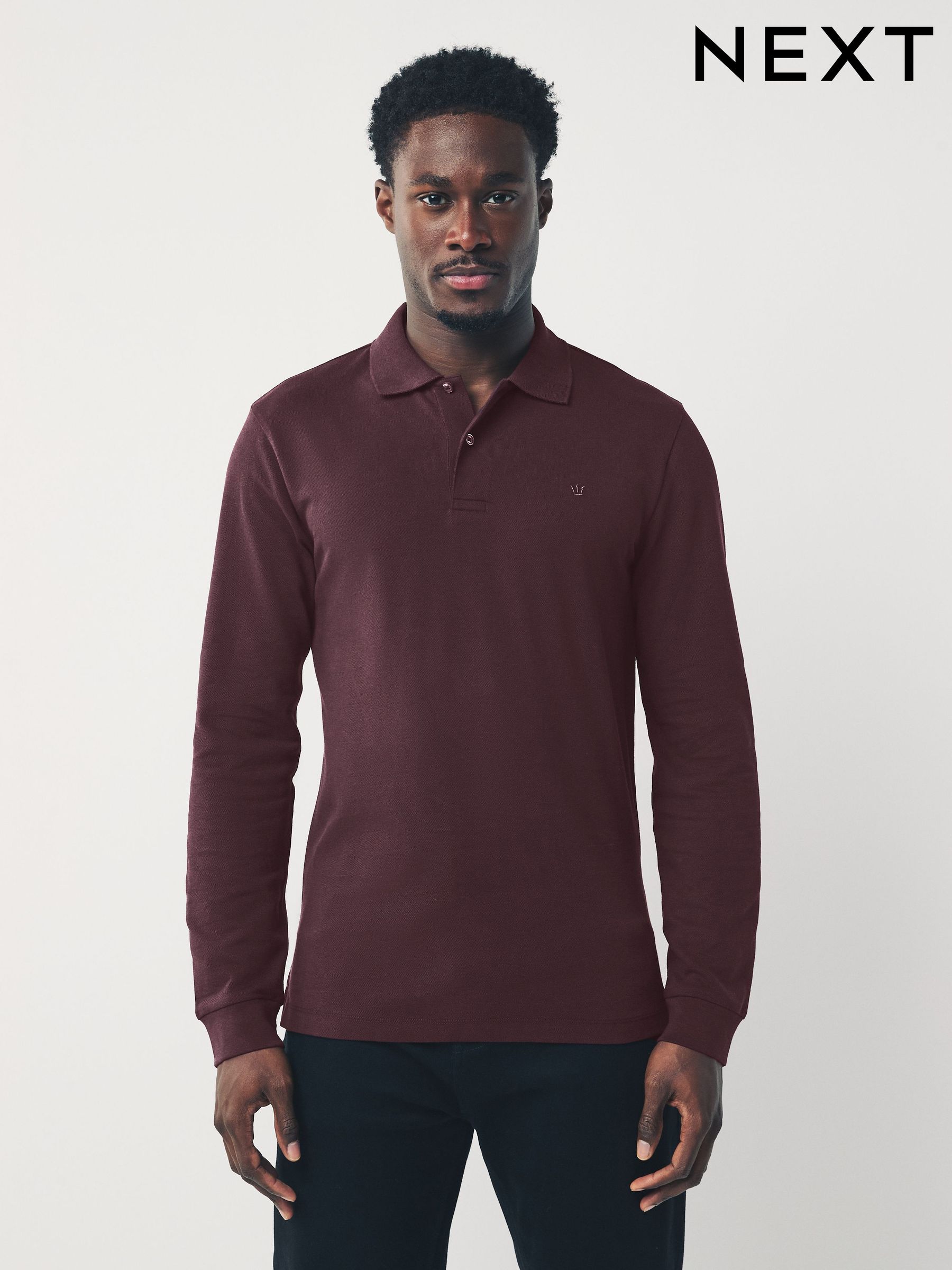Men's Long Sleeve Polo Shirts | Next Official Site