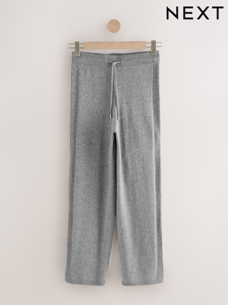 Grey Wool Cashmere Blend Co-Ord Knitted Joggers (F89763) | €96