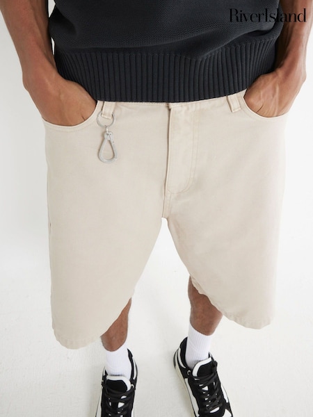 River Island Natural Grohl Skate Shorts (F89963) | €42