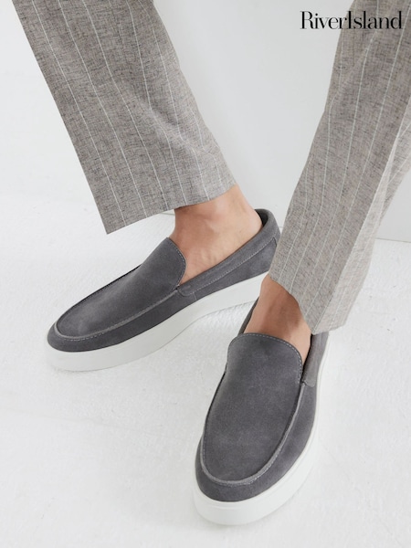 River Island Suede Cupsole Loafers (F89980) | €61