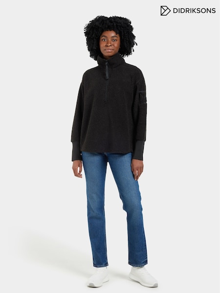 أسود - Didriksons Womens Monia Half-Zip Fleece (F90008) | ‏466 د.إ.‏