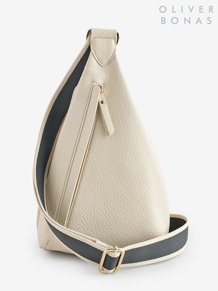 Oliver Bonas Cream Brooke Cream Cross-Body Belt Bag (F90150) | ₪211