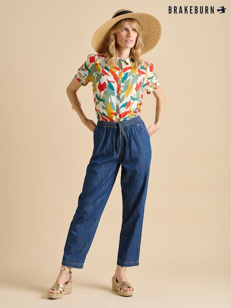 Brakeburn Green Falling Leaves Blouse (F90172) | AED262