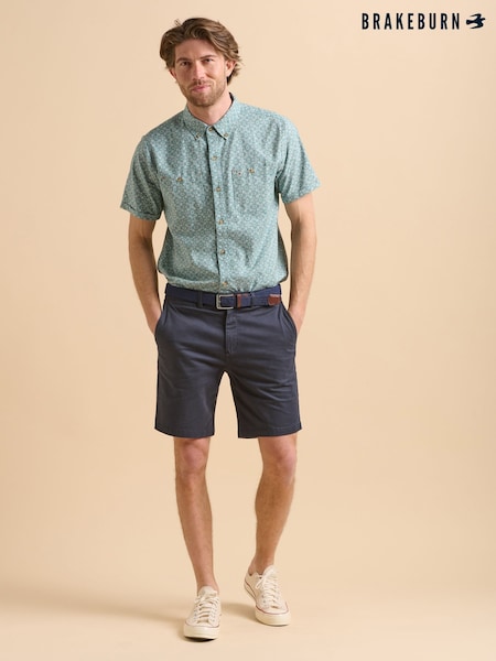 Brakeburn Green Mosaic 100% Cotton Shirt (F90176) | €60