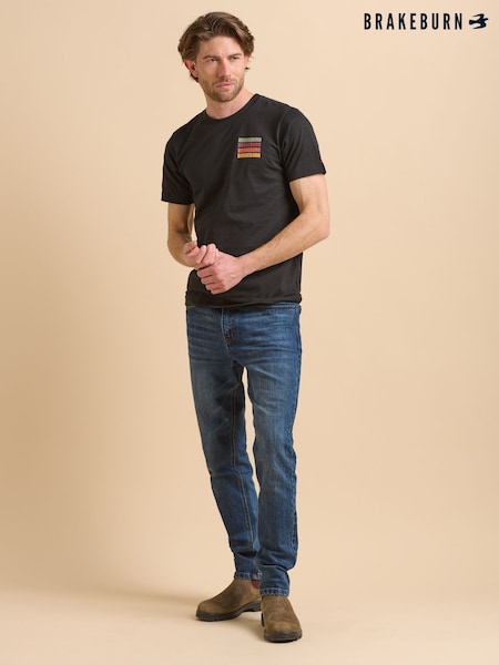 Brakeburn Black 100% Cotton T-Shirt (F90207) | €42