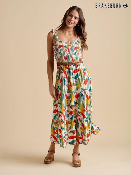 Brakeburn Green Falling Leaves Maxi Dress (F90209) | 4,206 UAH
