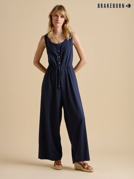 Brakeburn Embroidery Drawstring Tie Jumpsuit (F90210) | €106