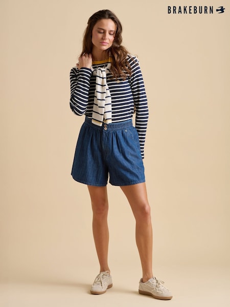Brakeburn Blue 100% Cotton Breton Stripe T-Shirt (F90213) | 2,403 UAH