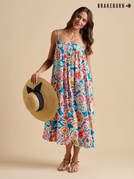 Brakeburn Blue Full Bloom Midi Dress (F90218) | 3,905 UAH