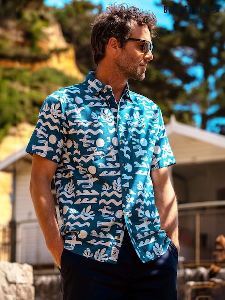 Dunkelblau - Brakeburn Texture 100% Cotton Shirt (F90226) | 69 €