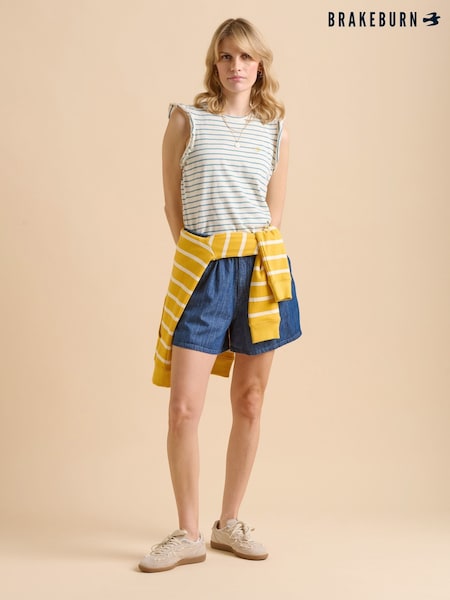 Brakeburn Flutter Sleeve 100% Cotton T-Shirt (F90239) | R$ 295