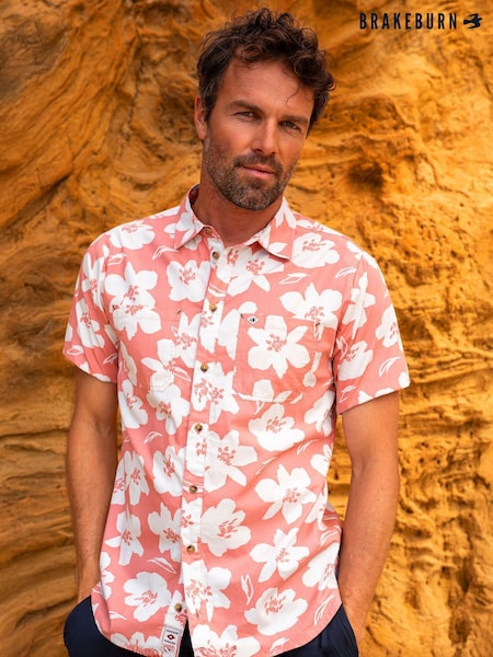 Brakeburn Pink Floral Shirt (F90240) | €60