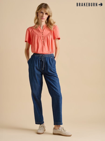 Brakeburn Red Nina Jersey 100% Cotton Blouse (F90287) | €46