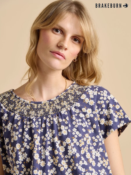 Brakeburn 100% Cotton Floating Daisy T-Shirt (F90330) | €52