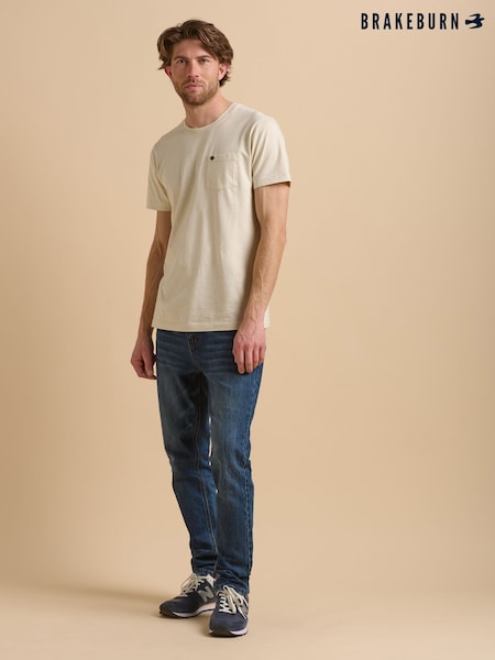 Brakeburn Natural 100% Cotton Retro Boards T-Shirt (F90354) | €42