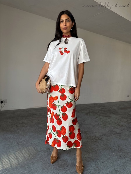 Never Fully Dressed White Tomato Dorris Skirt (F90414) | ₪397