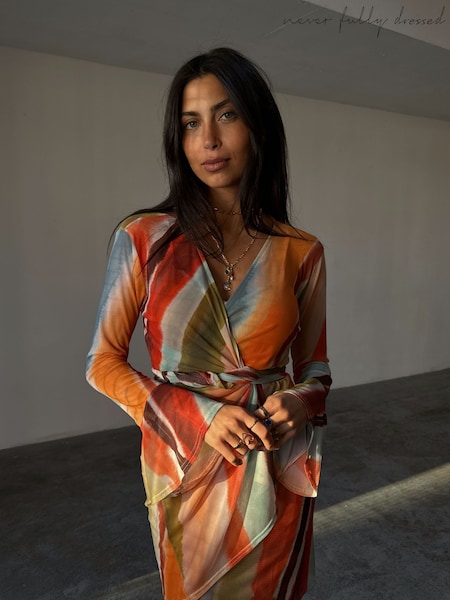 Never Fully Dressed Sunset Stripe Mini Dress (F90435) | 139 €