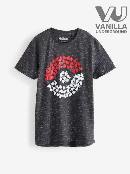 Vanilla Underground Grey Boys Pokemon 100% Cotton T-Shirt (F90483) | 69 QAR