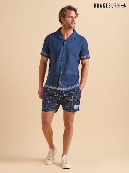 כחול כהה - Brakeburn Beach Swimshorts (F90494) | ‏226‏₪