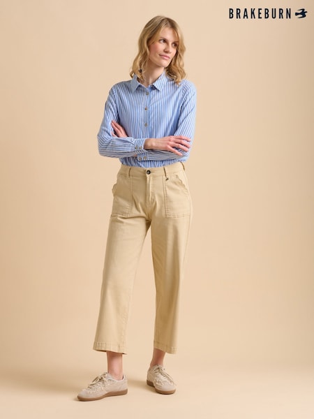 Brakeburn Ankle Crop Wide Leg Trousers (F90507) | 447 LEI